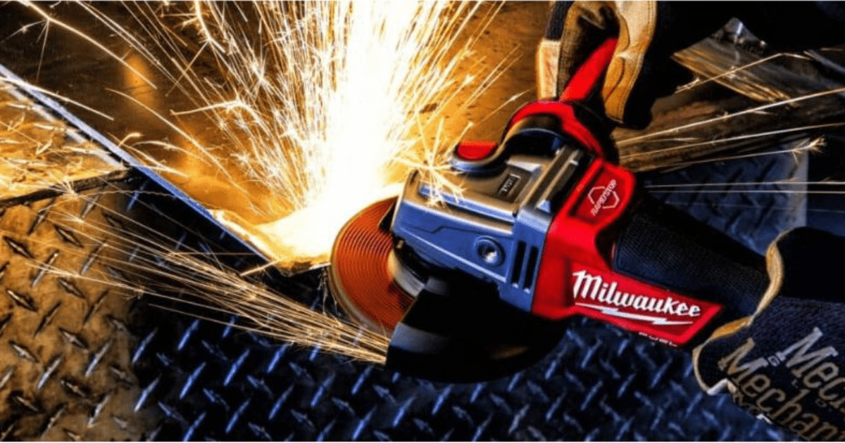 Angle Grinder cutting Metal