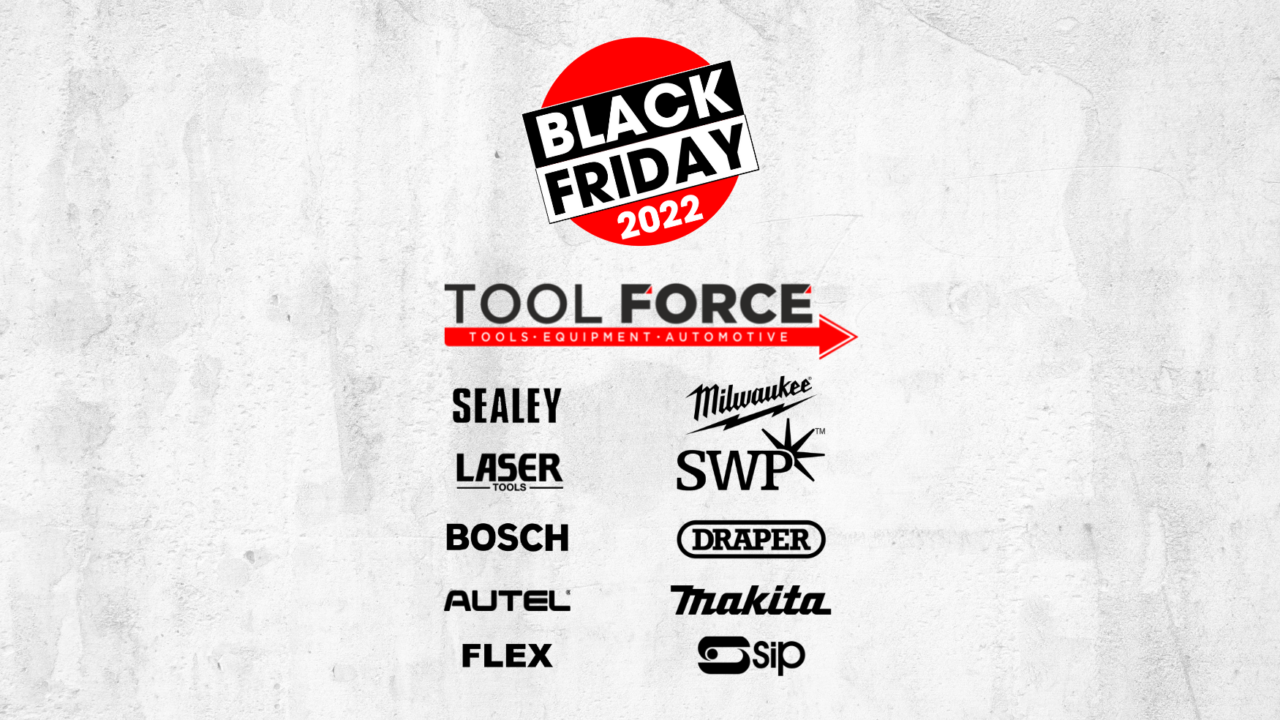 ToolForce Black Friday Tool Brands, Makita, Sealey, Milwaukee, Draper, SWP, SIP, Bosch, Flex, Autel, Laser
