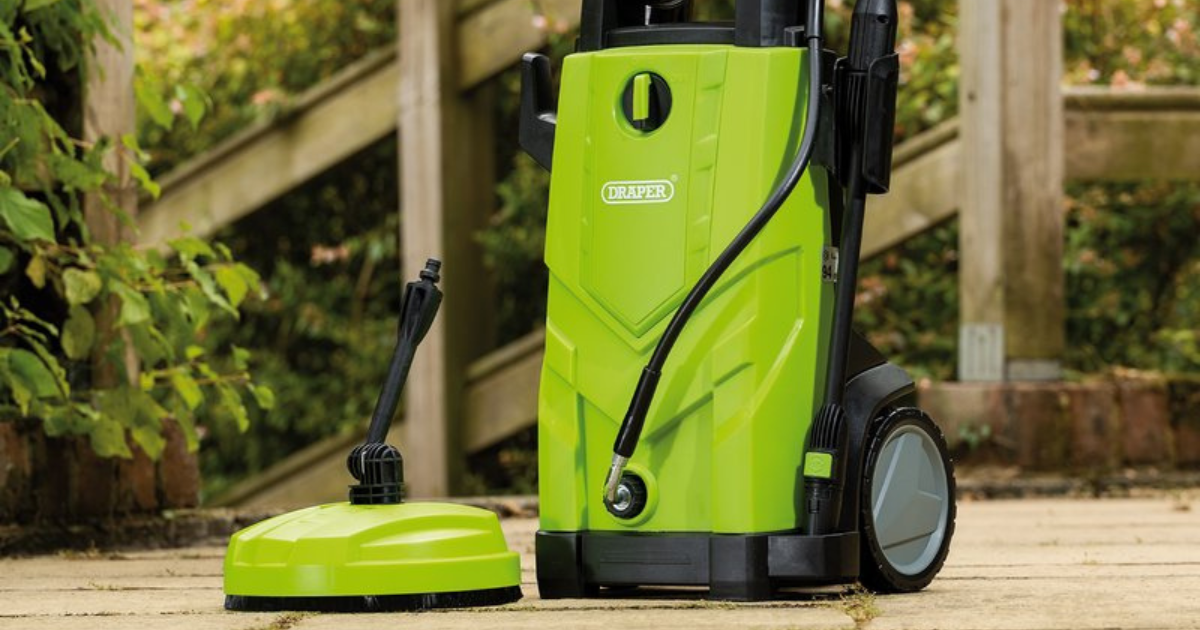 Draper 230V Pressure Washer, with patio Cleaner