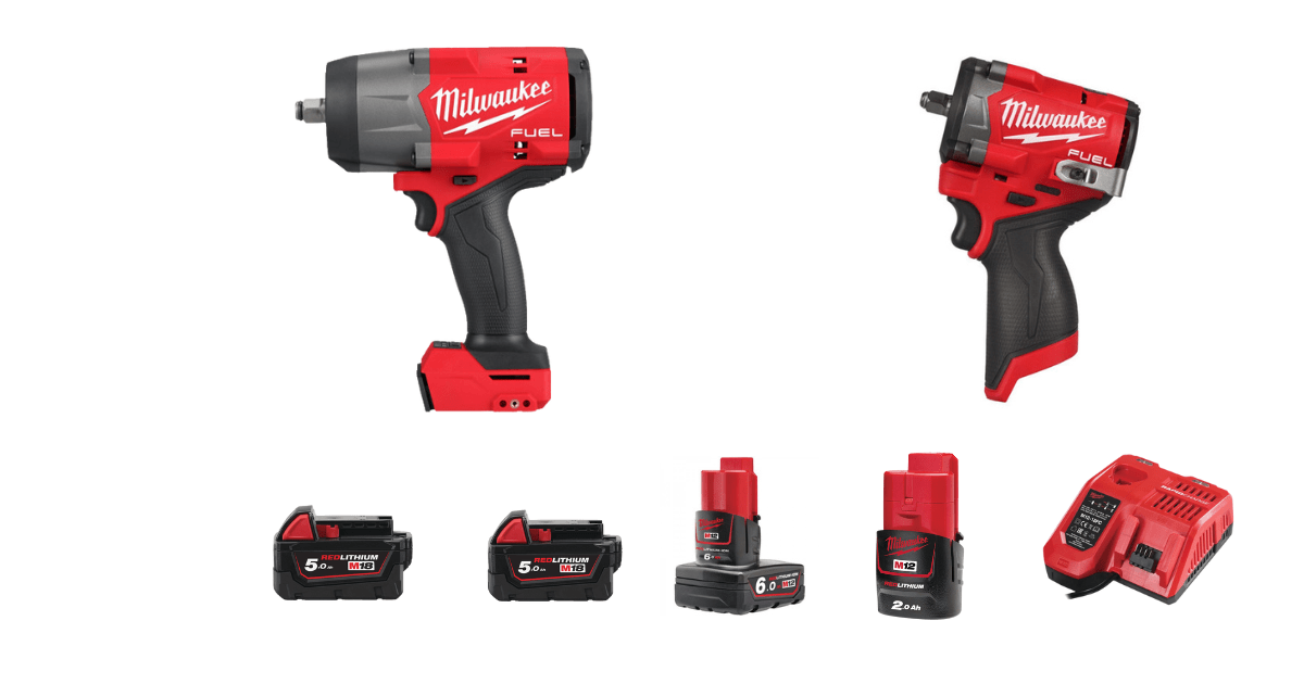 Milwaukee M18 & M12 Fuel Impact Wrench Twin Pack M18FPP2AQ2-564P
