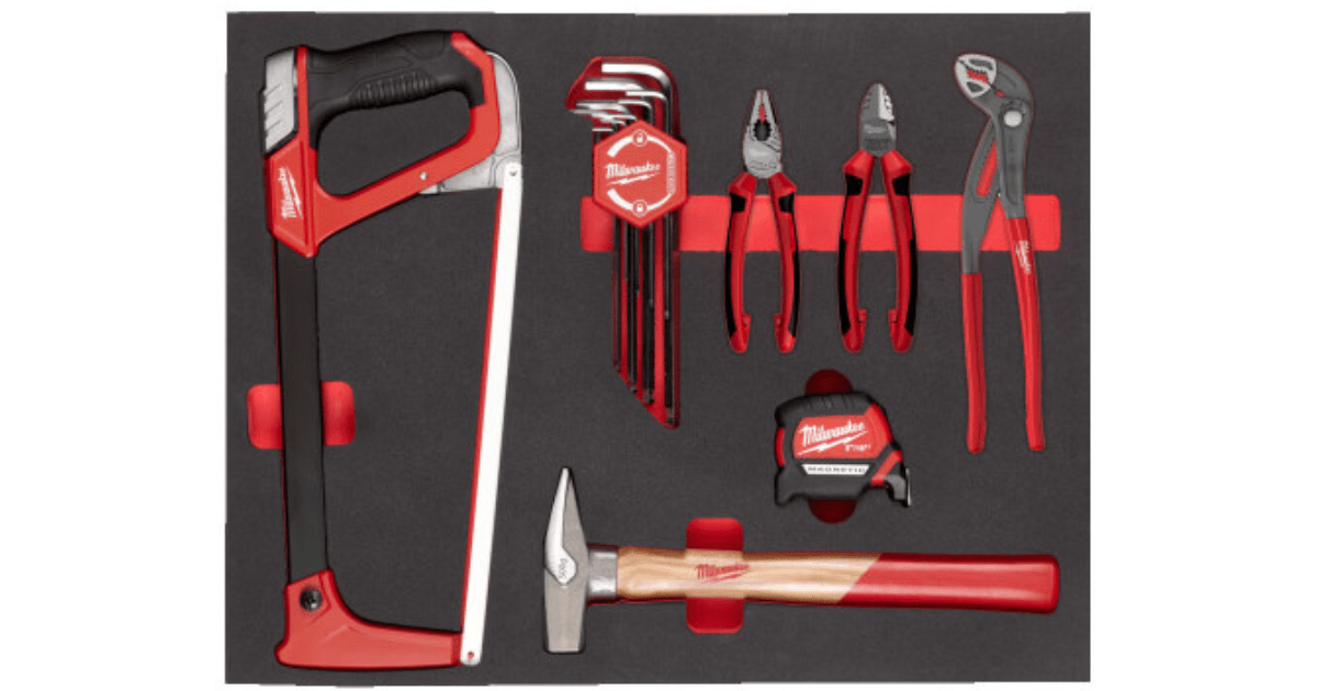 Milwaukee Professional 15 Piece Hand Tool Set with Foam Insert 4932493257