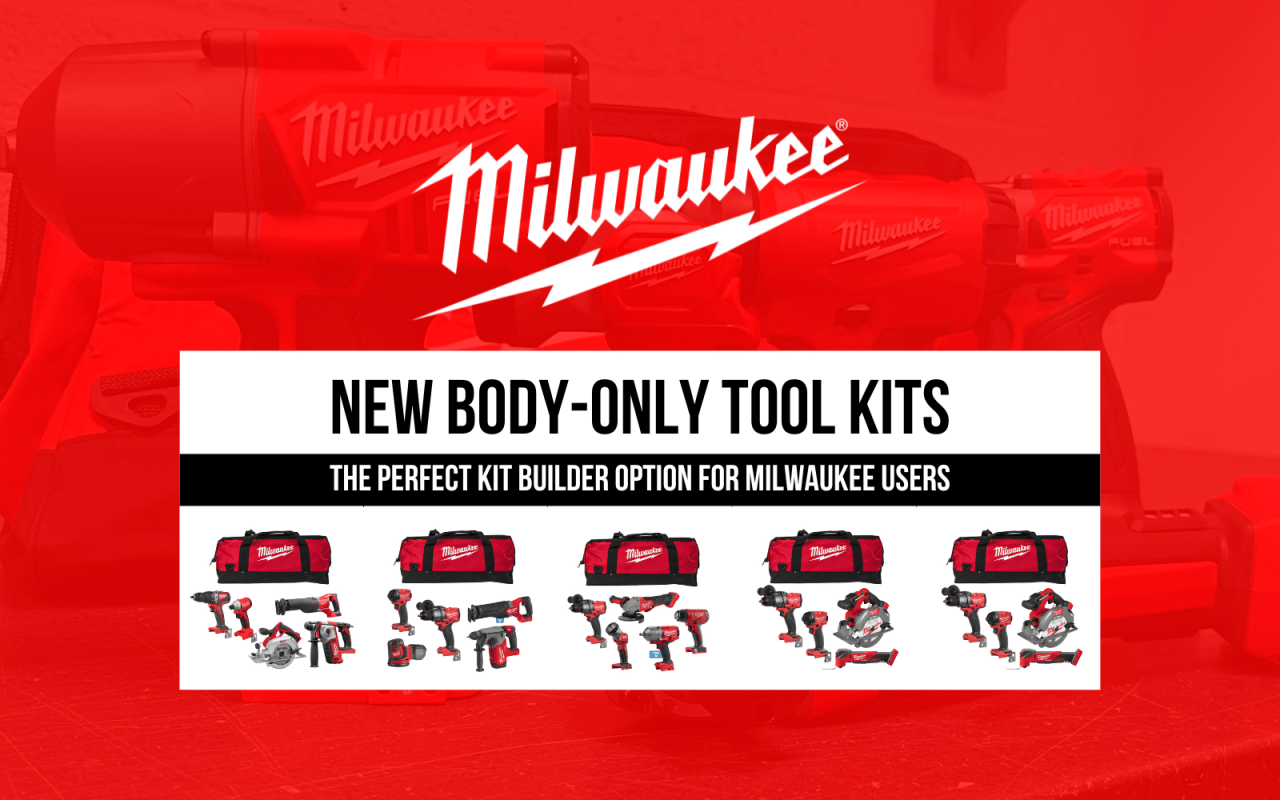 Milwaukee Body Only Power Tool Kits NEW! To Toolforce