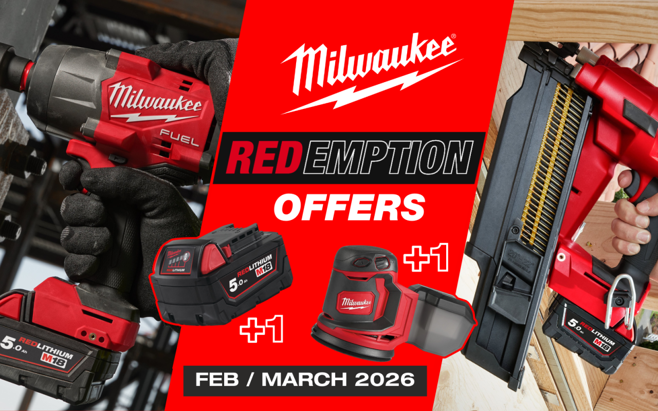 Milwaukee REDemption Offer (1 Feb – 31 Mar 2026): Claim Your FREE Milwaukee Battery / Sander
