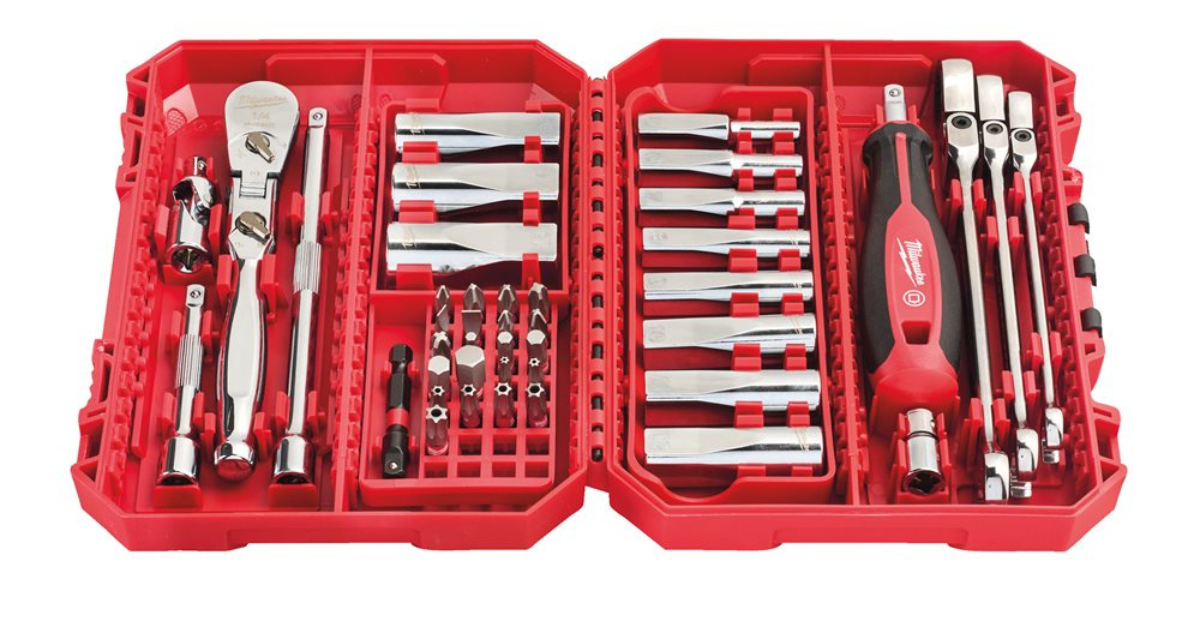 Milwaukee 14 Dr Deep Socket & Spanner Set 42pc 4932498382