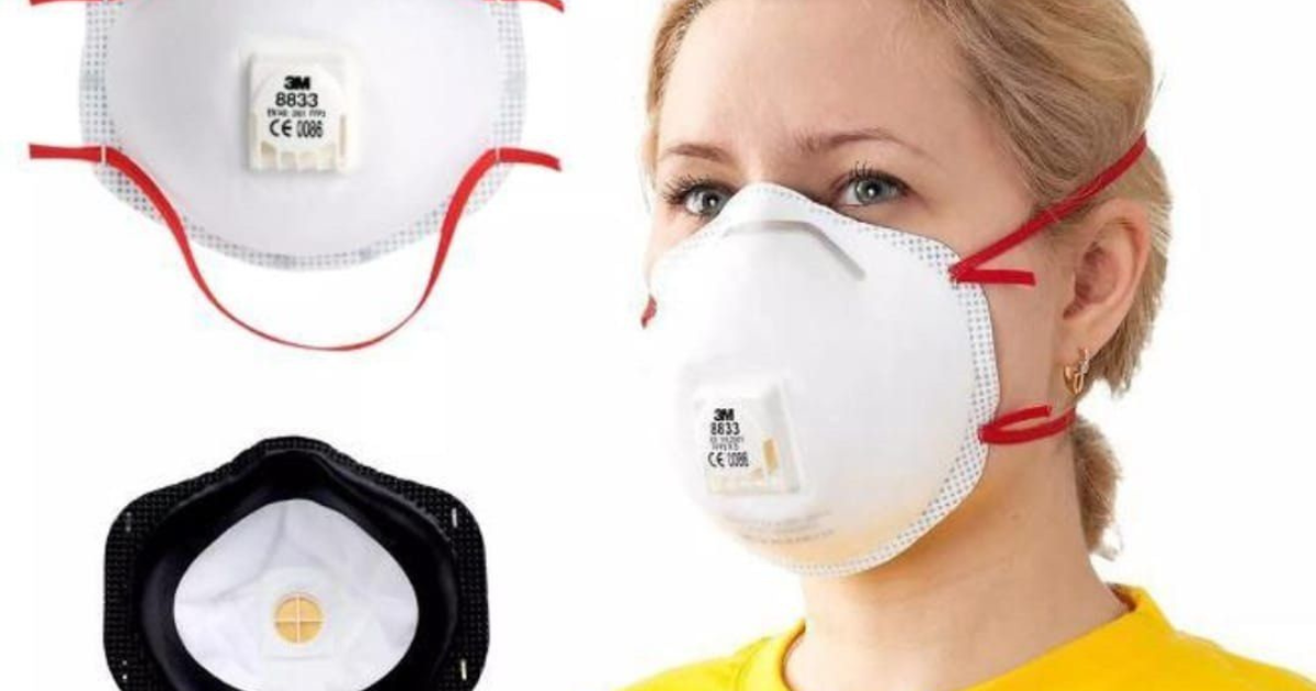 3M Disposable Valved FFP3 Respirator Dust Masks (10 Pack) 8833