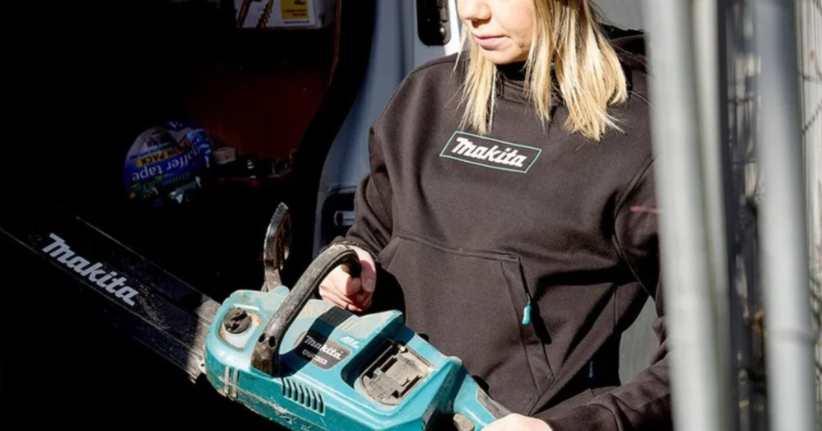 Makita Workwear Ladies Fit Origin Hoodie, Black Colour