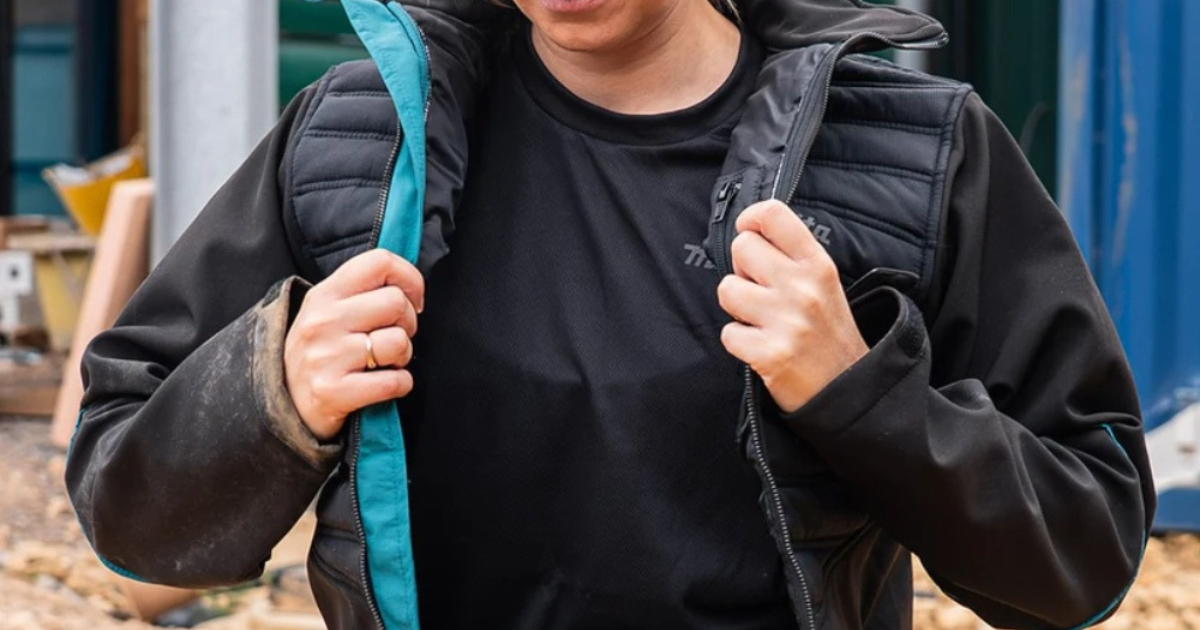 Makita Workwear Ladies Fit Shield Jacket, Black Colour