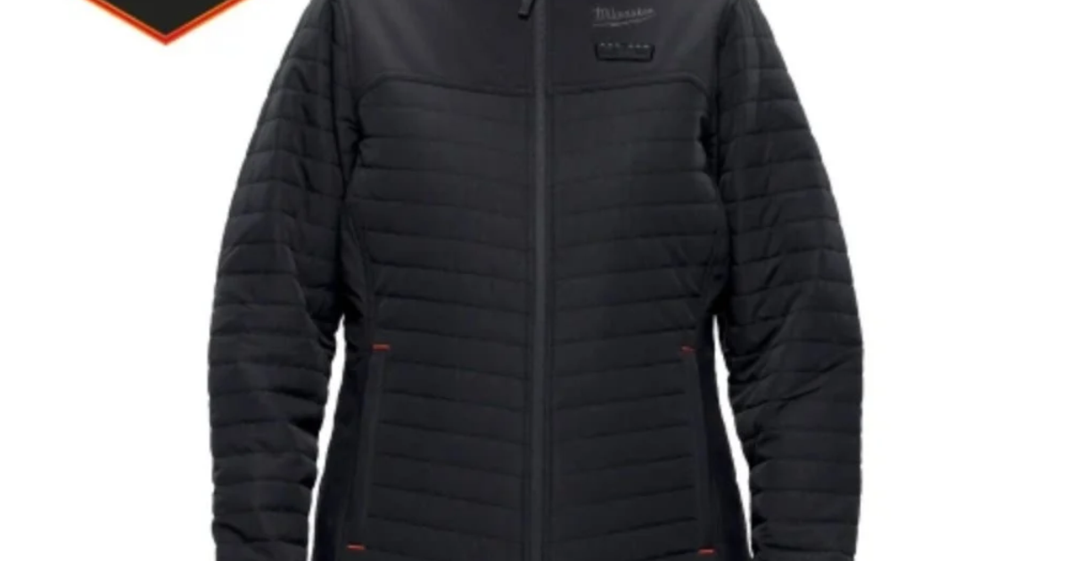 Milwaukee M12 Hexon Heated Ladies Black Puffer Jacket M12HPJLBL3-0