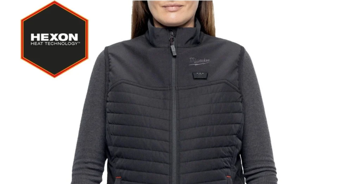 Milwaukee M12 Hexon Heated Ladies Black Puffer Vest M12HPVLBL3-0